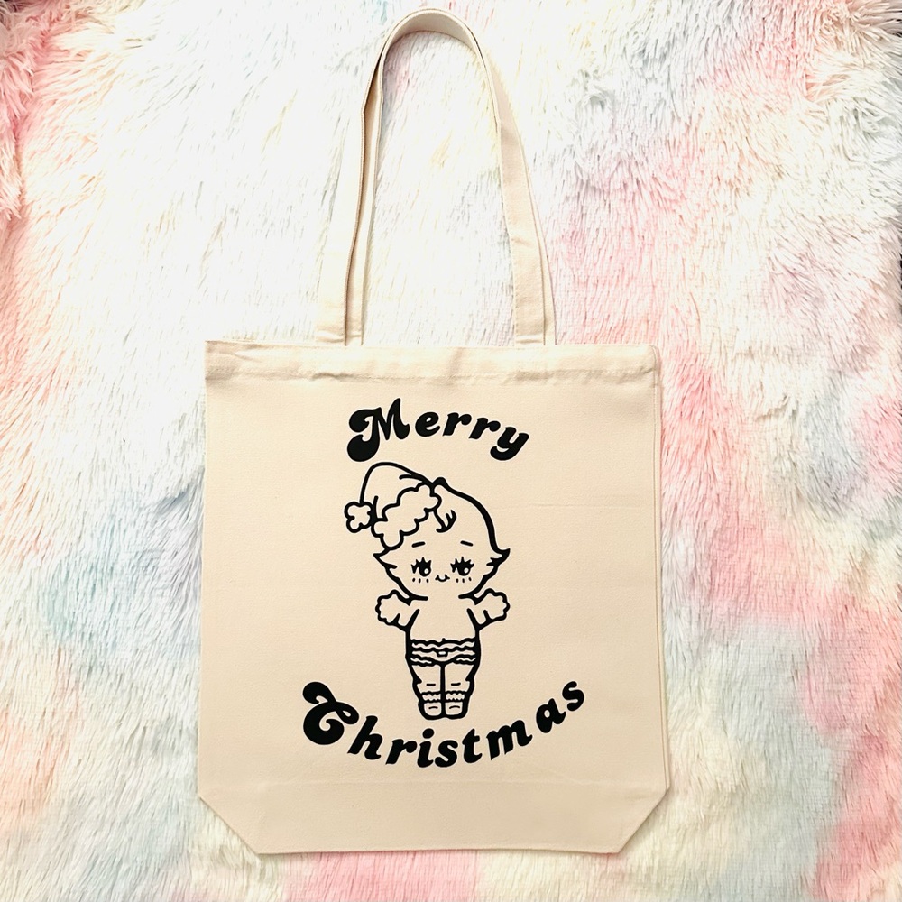 Merry Christmas Kewpie Canvas Tote Bag